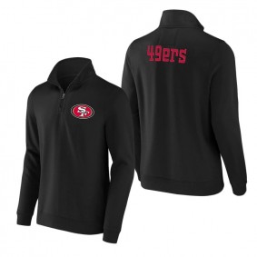 49ers NFL x Darius Rucker Collection Black Tri-Blend Quarter-Zip Sweatshirt
