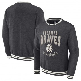 Atlanta Braves Darius Rucker Vintage Pullover Sweatshirt Heather Charcoal