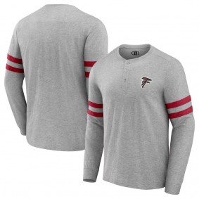 Atlanta Falcons NFL x Darius Rucker Henley Long Sleeve T-Shirt Heather Gray
