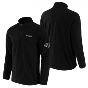 Men's Baltimore Ravens NFL x Darius Rucker Collection by Fanatics Black Polar Fleece Quarter-Zip Jacket