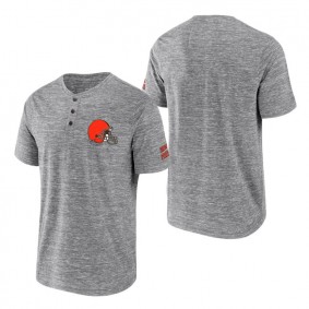 Browns NFL x Darius Rucker Collection Heathered Gray Slub Henley T-Shirt