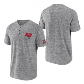 Buccaneers NFL x Darius Rucker Collection Heathered Gray Slub Henley T-Shirt