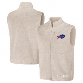 Buffalo Bills NFL x Darius Rucker Full-Zip Sweater Vest Oatmeal