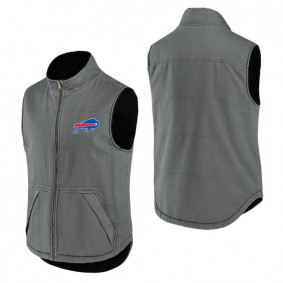 Men's Buffalo Bills NFL x Darius Rucker Collection by Fanatics Gray Sherpa-Lined Full-Zip Vest