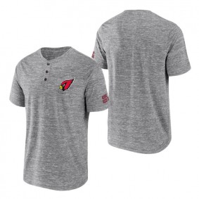 Cardinals NFL x Darius Rucker Collection Heathered Gray Slub Henley T-Shirt