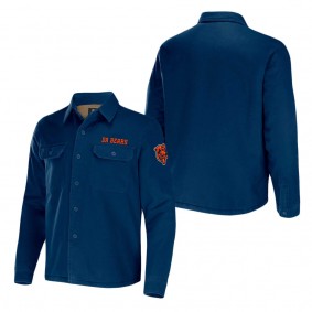 Men's Chicago Bears NFL x Darius Rucker Collection by Fanatics Navy Canvas Button-Up Shirt Jacket