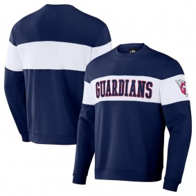 Cleveland Guardians Darius Rucker Stripe Pullover Sweatshirt Navy