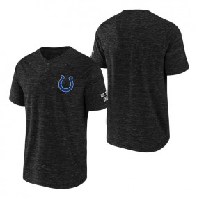 Colts NFL x Darius Rucker Collection Black Slub Henley T-Shirt