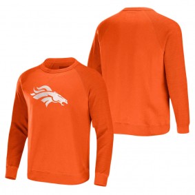 Men's Denver Broncos NFL x Darius Rucker Collection by Fanatics Orange Raglan Fleece Pullover Sweatshirt