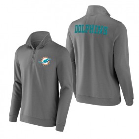 Dolphins NFL x Darius Rucker Collection Gray Tri-Blend Quarter-Zip Sweatshirt