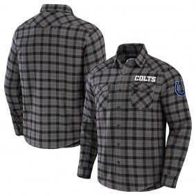 Indianapolis Colts NFL x Darius Rucker Flannel Long Sleeve Button-Up Shirt Gray