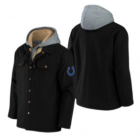 Men's Indianapolis Colts NFL x Darius Rucker Collection by Fanatics Black Canvas Full-Zip Hoodie