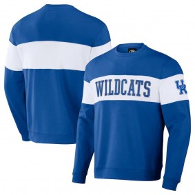 Kentucky Wildcats Darius Rucker Colorblocked Pullover Sweatshirt Royal White
