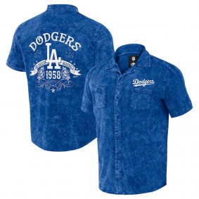 Los Angeles Dodgers Darius Rucker Denim Team Color Button-Up Shirt Royal