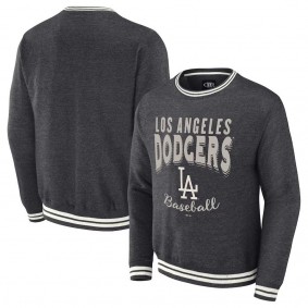 Los Angeles Dodgers Darius Rucker Vintage Pullover Sweatshirt Heather Charcoal