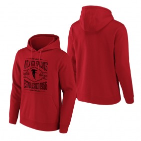 Men's Atlanta Falcons NFL x Darius Rucker Collection by Fanatics Red 2-Hit Pullover Hoodie
