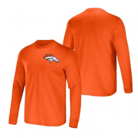 Men's Denver Broncos NFL x Darius Rucker Collection by Fanatics Orange Team Long Sleeve T-Shirt