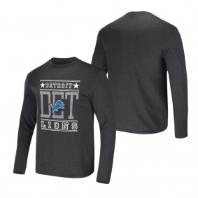 Men's Detroit Lions NFL x Darius Rucker Collection by Fanatics Heathered Charcoal Long Sleeve T-Shirt