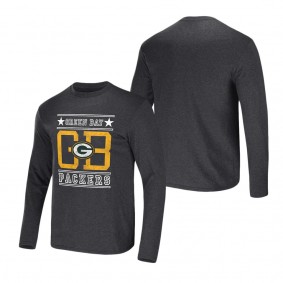 Men's Green Bay Packers NFL x Darius Rucker Collection by Fanatics Heathered Charcoal Long Sleeve T-Shirt