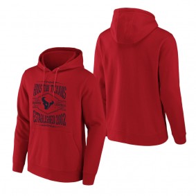 Men's Houston Texans NFL x Darius Rucker Collection by Fanatics Red 2-Hit Pullover Hoodie
