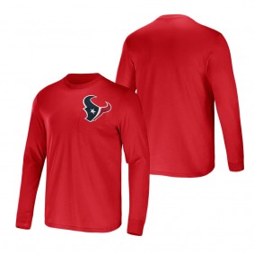 Men's Houston Texans NFL x Darius Rucker Collection by Fanatics Red Team Long Sleeve T-Shirt