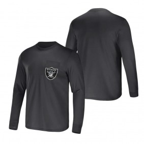 Men's Las Vegas Raiders NFL x Darius Rucker Collection by Fanatics Charcoal Team Long Sleeve T-Shirt
