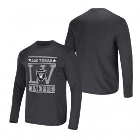 Men's Las Vegas Raiders NFL x Darius Rucker Collection by Fanatics Heathered Charcoal Long Sleeve T-Shirt