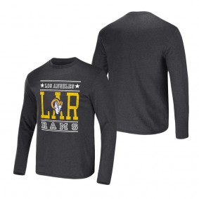 Men's Los Angeles Rams NFL x Darius Rucker Collection by Fanatics Heathered Charcoal Long Sleeve T-Shirt