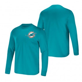 Men's Miami Dolphins NFL x Darius Rucker Collection by Fanatics Aqua Team Long Sleeve T-Shirt