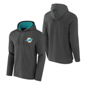 Men's Miami Dolphins NFL x Darius Rucker Collection by Fanatics Heathered Charcoal Waffle Knit Pullover Hoodie