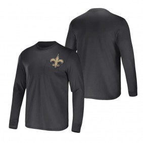 Men's New Orleans Saints NFL x Darius Rucker Collection by Fanatics Charcoal Team Long Sleeve T-Shirt