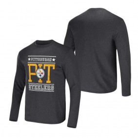Men's Pittsburgh Steelers NFL x Darius Rucker Collection by Fanatics Heathered Charcoal Long Sleeve T-Shirt