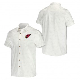 Men's Arizona Cardinals NFL x Darius Rucker Collection by Fanatics White Woven Button-Up T-Shirt