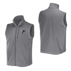 Men's Atlanta Falcons NFL x Darius Rucker Collection by Fanatics Gray Polar Fleece Full-Zip Vest