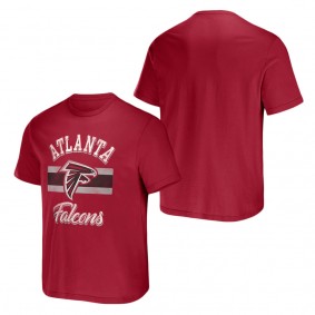 Men's Atlanta Falcons NFL x Darius Rucker Collection by Fanatics Red Stripe T-Shirt