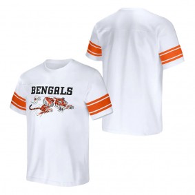 Men's Cincinnati Bengals NFL x Darius Rucker Collection by Fanatics White Football Striped T-Shirt