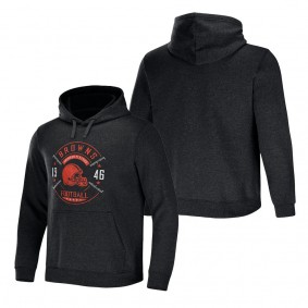 Men's Cleveland Browns NFL x Darius Rucker Collection by Fanatics Heather Charcoal Radar Pullover Hoodie