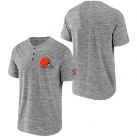 Men's Cleveland Browns NFL x Darius Rucker Collection by Fanatics Heathered Gray Slub Henley T-Shirt
