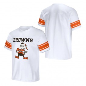 Men's Cleveland Browns NFL x Darius Rucker Collection by Fanatics White Football Striped T-Shirt