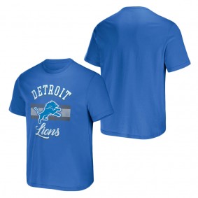 Men's Detroit Lions NFL x Darius Rucker Collection by Fanatics Blue Stripe T-Shirt