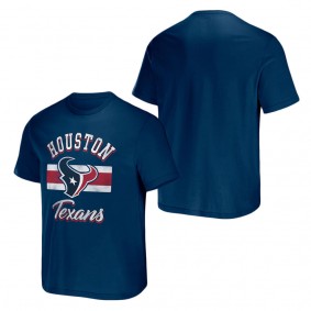 Men's Houston Texans NFL x Darius Rucker Collection by Fanatics Navy Stripe T-Shirt