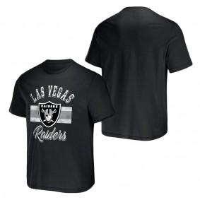 Men's Las Vegas Raiders NFL x Darius Rucker Collection by Fanatics Black Stripe T-Shirt