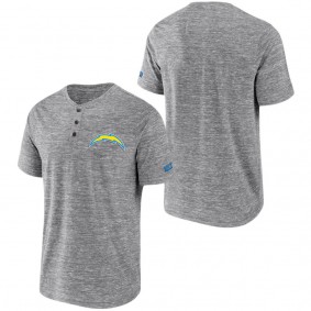 Men's Los Angeles Chargers NFL x Darius Rucker Collection by Fanatics Heathered Gray Slub Henley T-Shirt