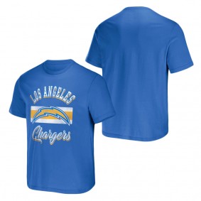 Men's Los Angeles Chargers NFL x Darius Rucker Collection by Fanatics Powder Blue Stripe T-Shirt