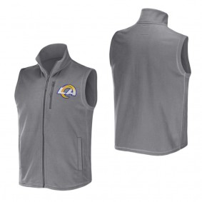 Men's Los Angeles Rams NFL x Darius Rucker Collection by Fanatics Gray Polar Fleece Full-Zip Vest