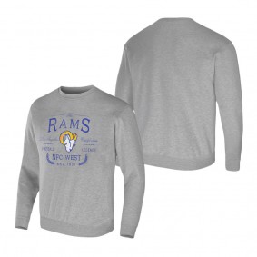 Men's Los Angeles Rams NFL x Darius Rucker Collection by Fanatics Heather Gray Pullover Sweatshirt
