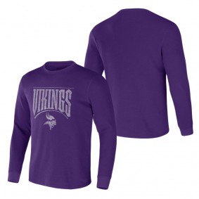 Men's Minnesota Vikings NFL x Darius Rucker Collection by Fanatics Purple Long Sleeve Thermal T-Shirt