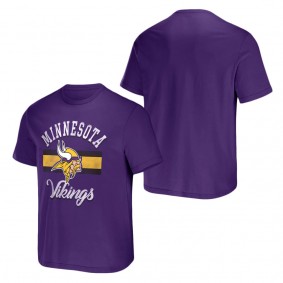 Men's Minnesota Vikings NFL x Darius Rucker Collection by Fanatics Purple Stripe T-Shirt