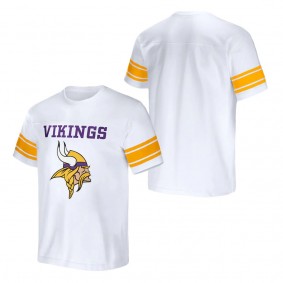 Men's Minnesota Vikings NFL x Darius Rucker Collection by Fanatics White Football Striped T-Shirt