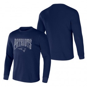 Men's New England Patriots NFL x Darius Rucker Collection by Fanatics Navy Long Sleeve Thermal T-Shirt